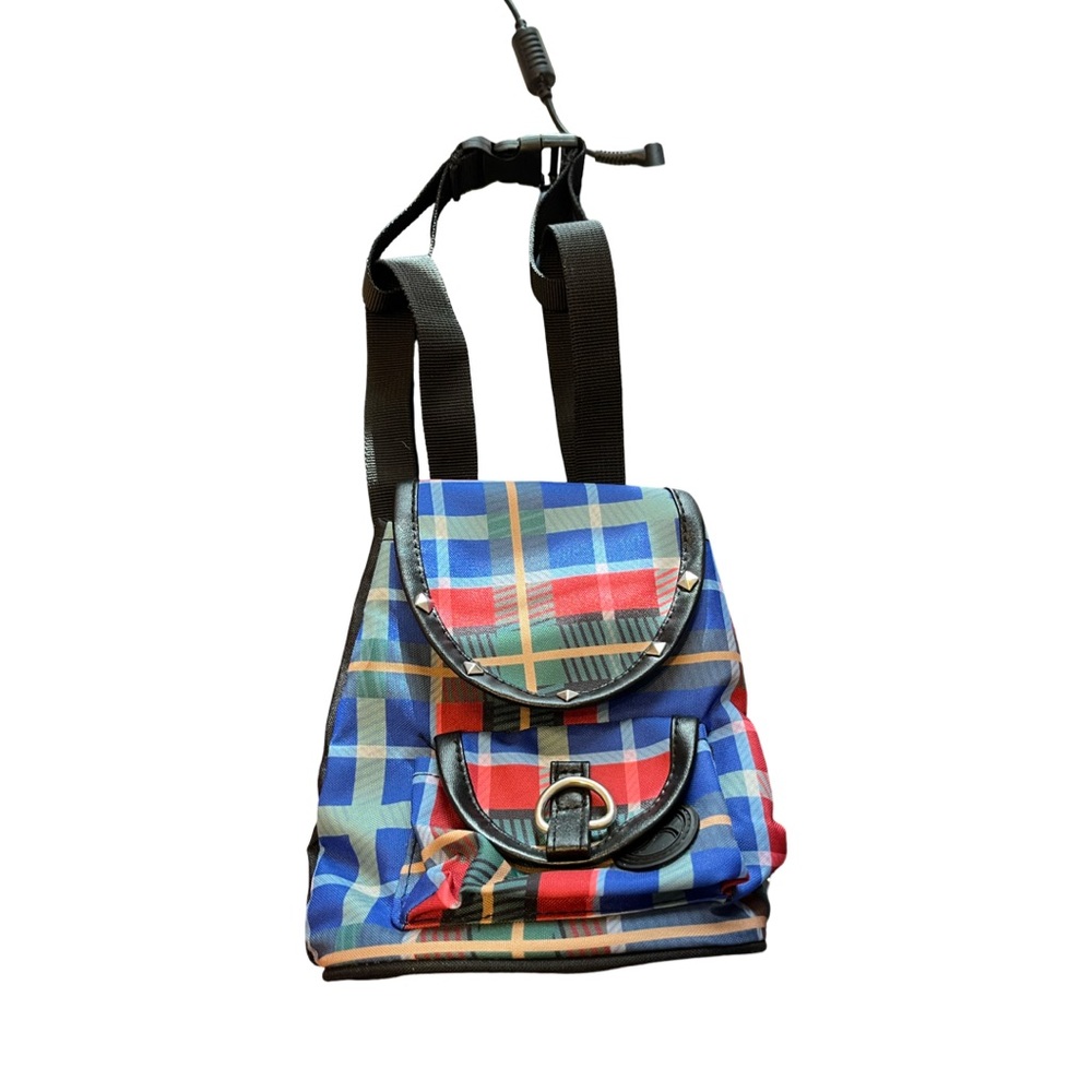 Doggie Plaid Multi-Color Backpack for Small Dogs